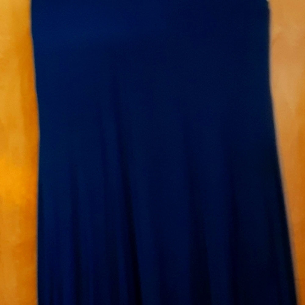PXL SOLID NAVY SWING DRESS